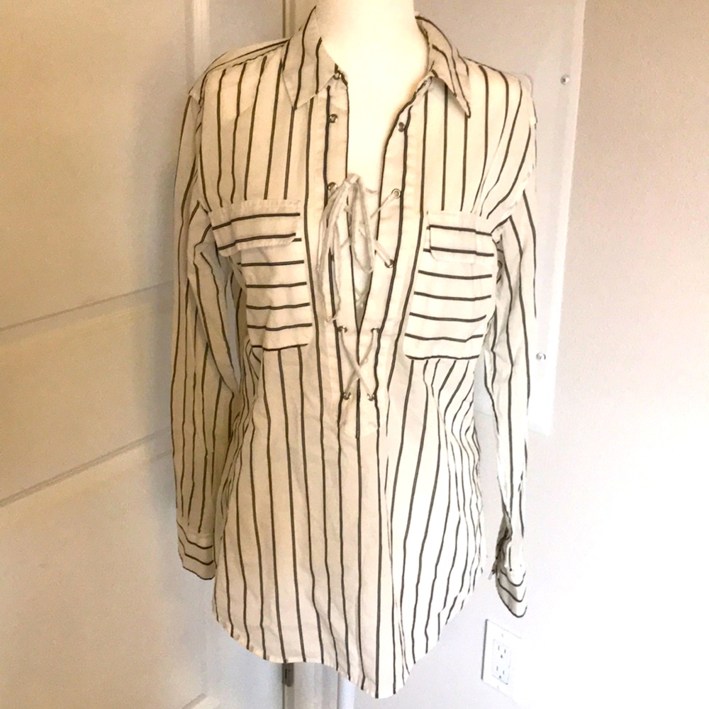 Equipment lace-up blouse, XS